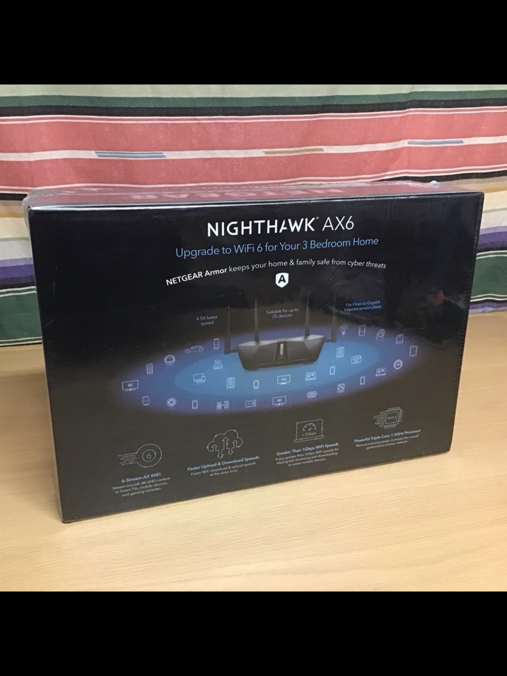 NETGEAR Nighthawk AX6 WiFi 6 Router - Black - Picture 4 of 6